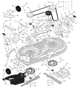 Mower Housing Diagram and Parts List for 425615X99A 2004 Briggs and Stratton Lawn Tractor